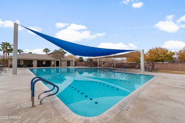 view of pool with a patio