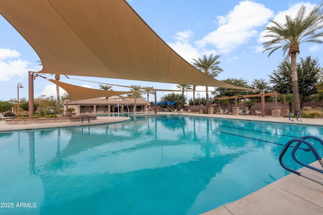 view of pool with a patio area