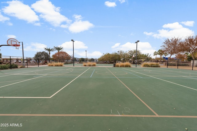 view of basketball court