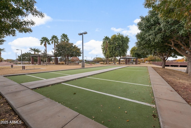 surrounding community with a gazebo