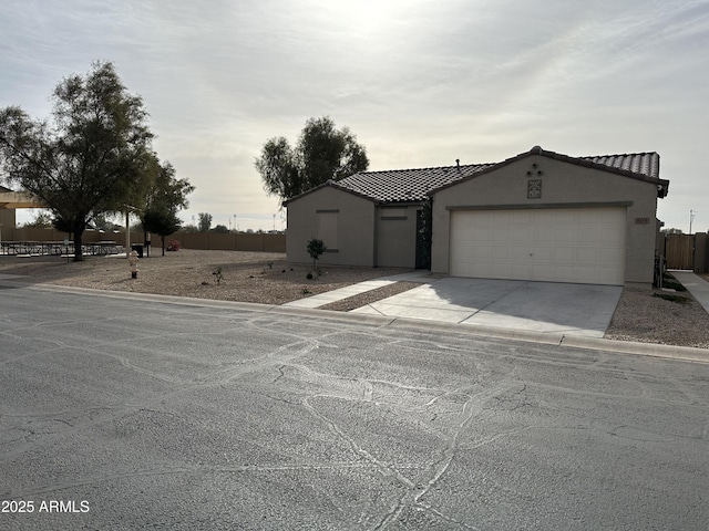 view of front facade featuring a garage