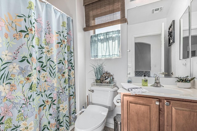 3755 E Hazeltine Way, Chandler, AZ 85249 - full bath with toilet, vanity, and a shower with curtain