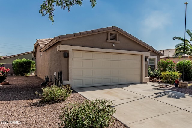 3755 E Hazeltine Way, Chandler, AZ 85249 - view of front facade with concrete driveway, an attached garage, stucco siding, and a tile roof