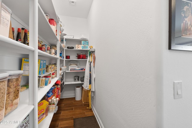 pantry featuring visible vents