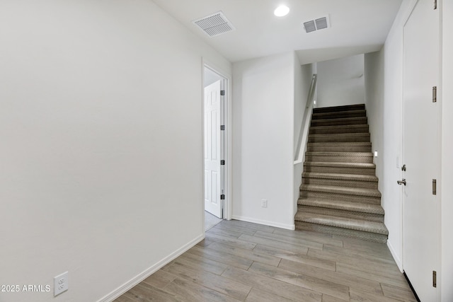 751 W Flintlock Way, Chandler, AZ 85286 - staircase with wood finished floors, baseboards, and recessed lighting