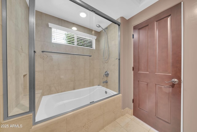 1435 E Rancho Dr, Phoenix, AZ 85014 - full bathroom with tiled shower / bath combo and tile patterned flooring