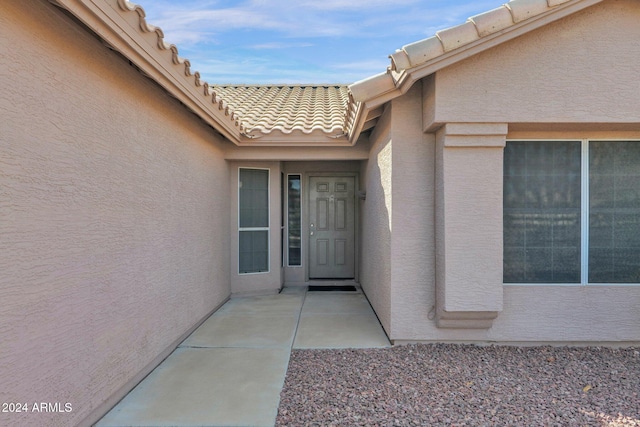 view of doorway to property