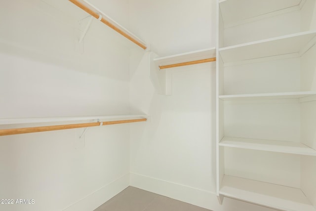 view of walk in closet