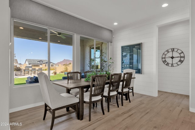 dining room featuring light wood-type flooring