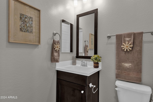 bathroom with toilet and vanity