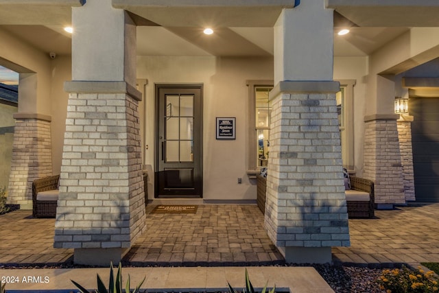 view of doorway to property