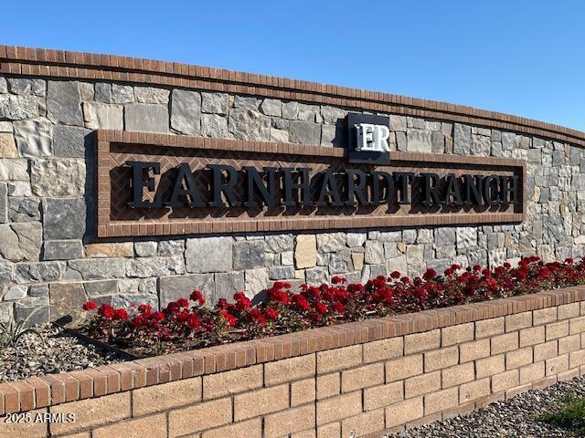 view of community sign