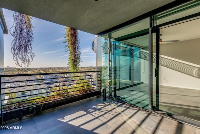 balcony with a city view