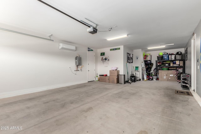 17311 W Seldon Ln, Waddell, AZ 85355 - garage with a garage door opener and a wall mounted air conditioner