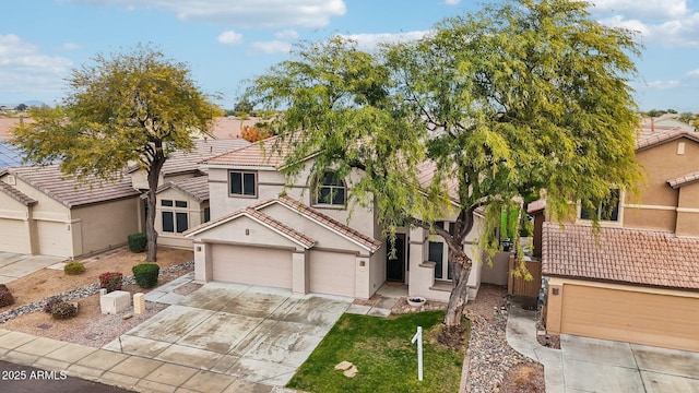 view of front of home featuring a garage