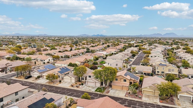 aerial view featuring a mountain view