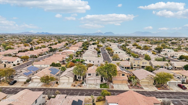 aerial view featuring a mountain view