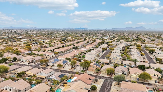 aerial view featuring a mountain view