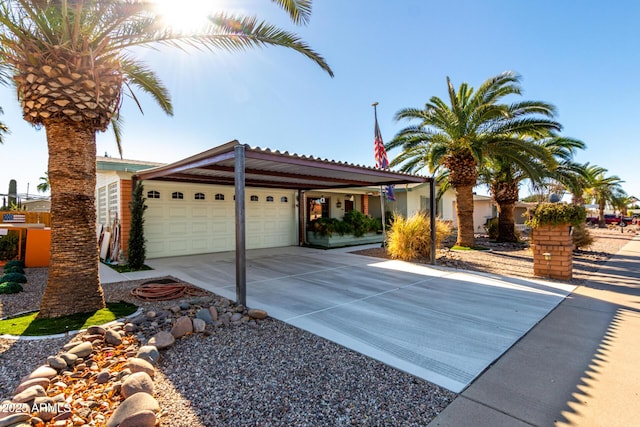 view of front facade featuring a garage