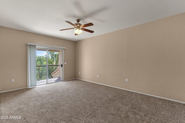 7101 W Beardsley Rd Unit 1502, Glendale, AZ 85308 - empty room featuring a ceiling fan, carpet flooring, and baseboards