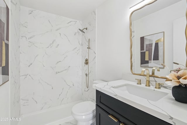 1653 E Palmcroft Dr, Tempe, AZ 85282 - full bath with vanity, toilet, and a marble finish shower