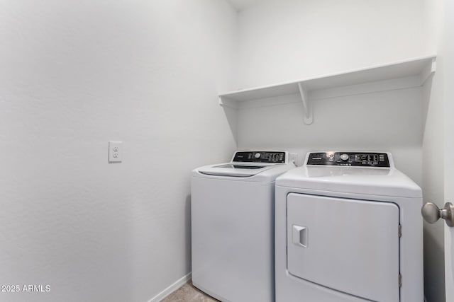 28259 N Chalcocite St, San Tan Valley, AZ 85143 - laundry room featuring washer and dryer and baseboards