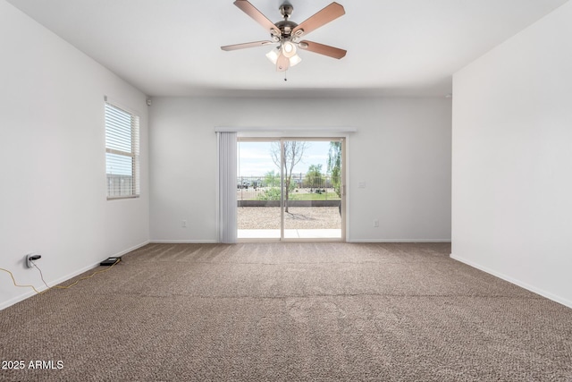 28259 N Chalcocite St, San Tan Valley, AZ 85143 - carpeted spare room featuring ceiling fan and baseboards