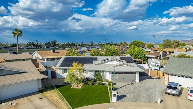 drone / aerial view featuring a residential view