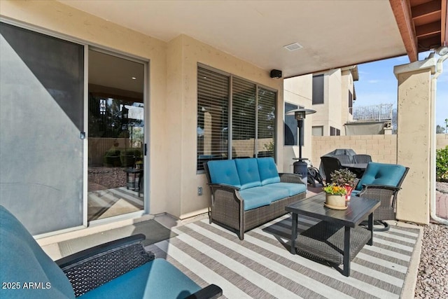 view of patio / terrace featuring outdoor lounge area