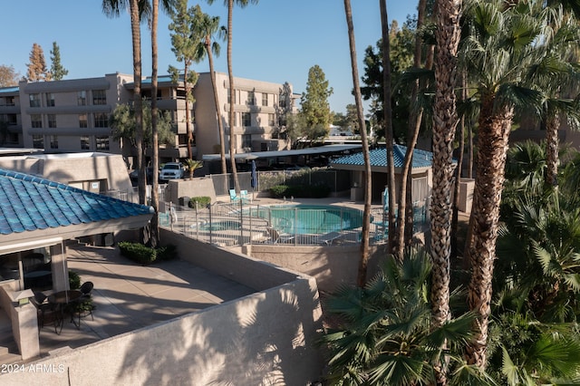 view of pool with a patio