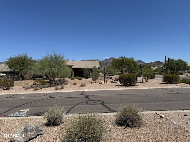 view of street with a mountain view