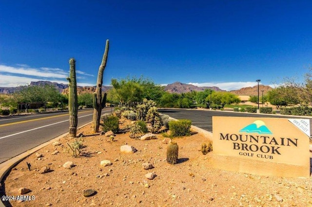 exterior space with a mountain view