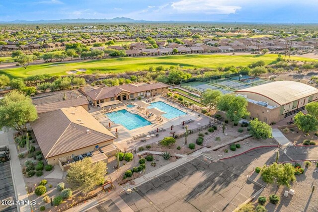 aerial view featuring a residential view