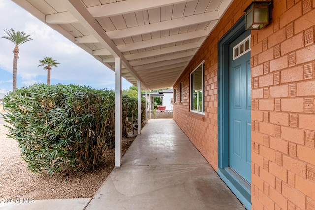 view of patio / terrace with a porch