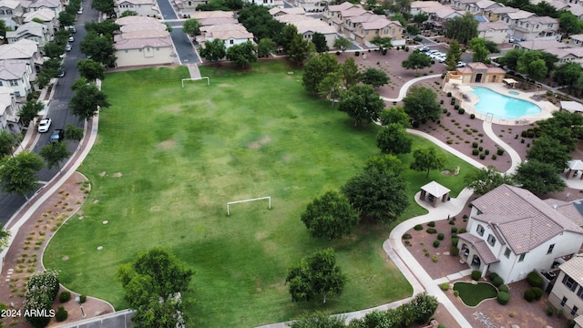 bird's eye view with a residential view