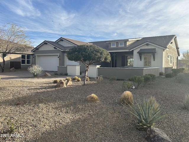 view of front of property featuring an attached garage