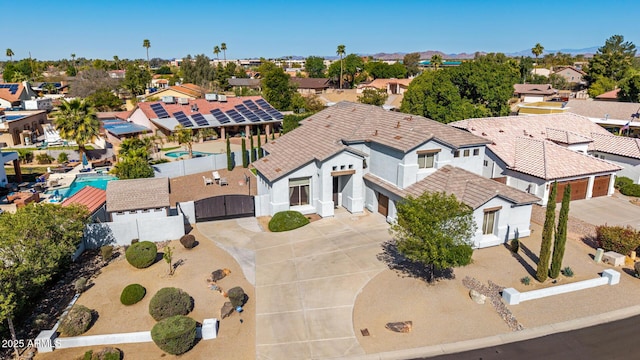 bird's eye view featuring a residential view