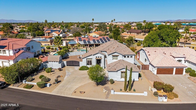 bird's eye view with a residential view