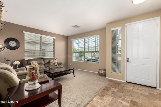 view of carpeted living room