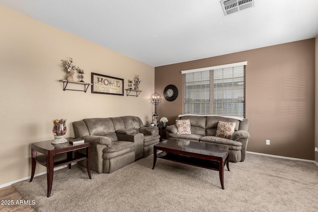 view of carpeted living room