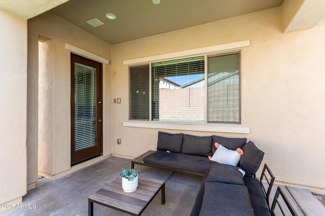 20496 W Valley View Dr, Buckeye, AZ 85396 - view of patio with an outdoor living space