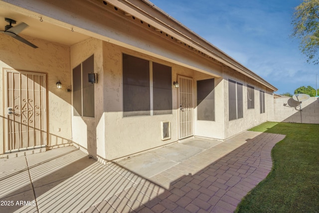 view of patio with fence