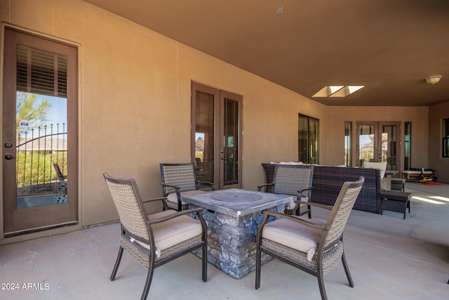 view of patio / terrace featuring an outdoor hangout area