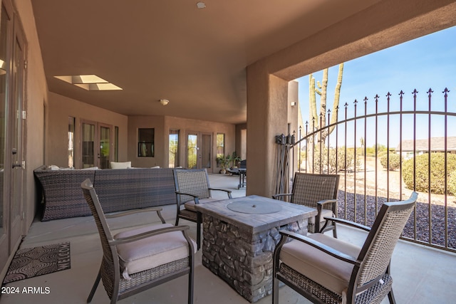 view of patio / terrace with an outdoor hangout area