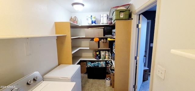 laundry room with light tile patterned floors