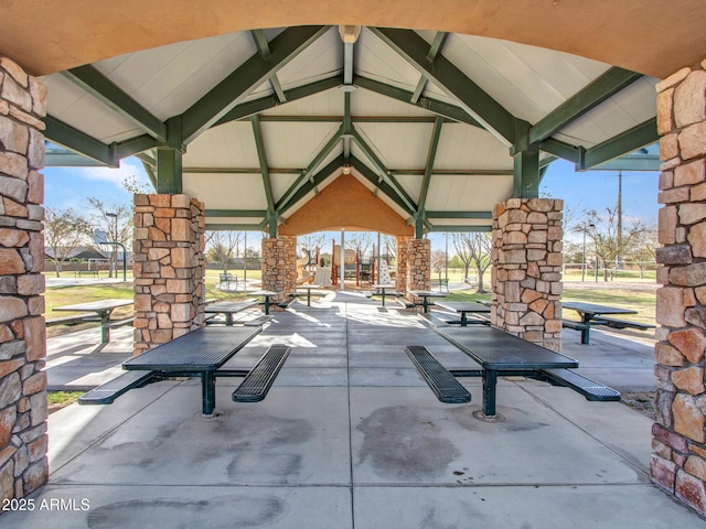 surrounding community with a gazebo