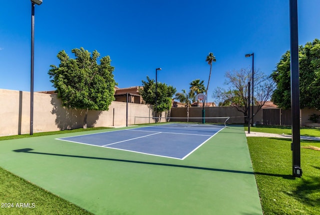 view of tennis court