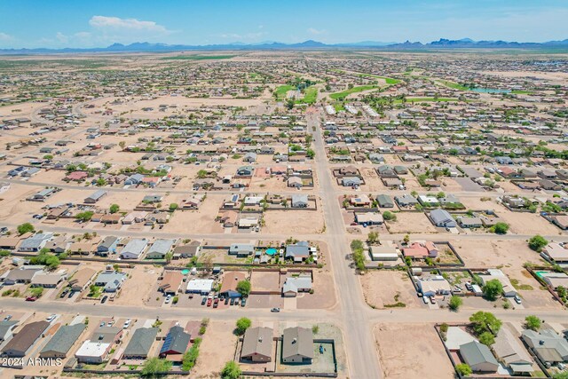 bird's eye view featuring a mountain view