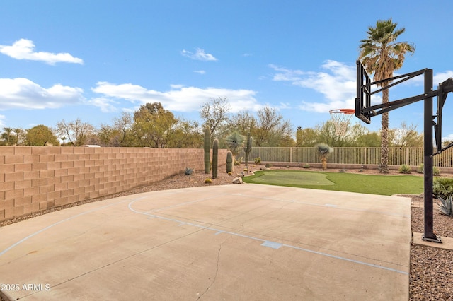 view of basketball court