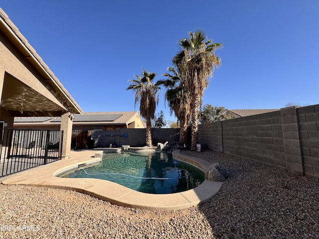 view of pool with a patio area